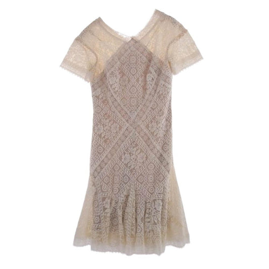 TADASHI SHOJI タダシショージ AVS17129MX AURORE DRESS オーロラドレス ワンピース ホワイト系 10【中古】