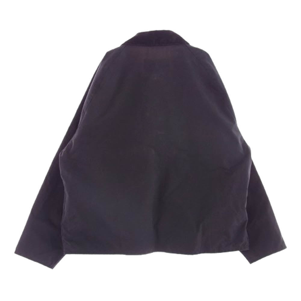 Barbour バブアー 242MWX1678 TRANSPORT トランスポート 襟コーデュロイ 裏地チェック ワックス ショート ジャケット ダークグレー系 38【中古】