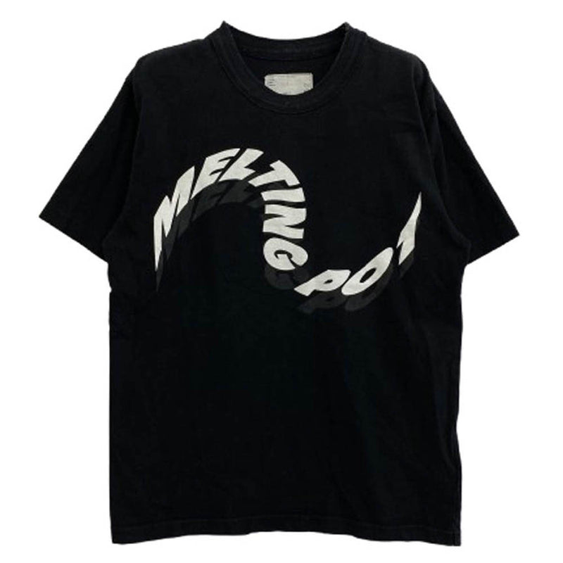 Sacai サカイ 19SS 19-0002S melting pot T shirts メルティング ポット クルーネック プリント 半袖 Tシャツ ブラック系 2【中古】