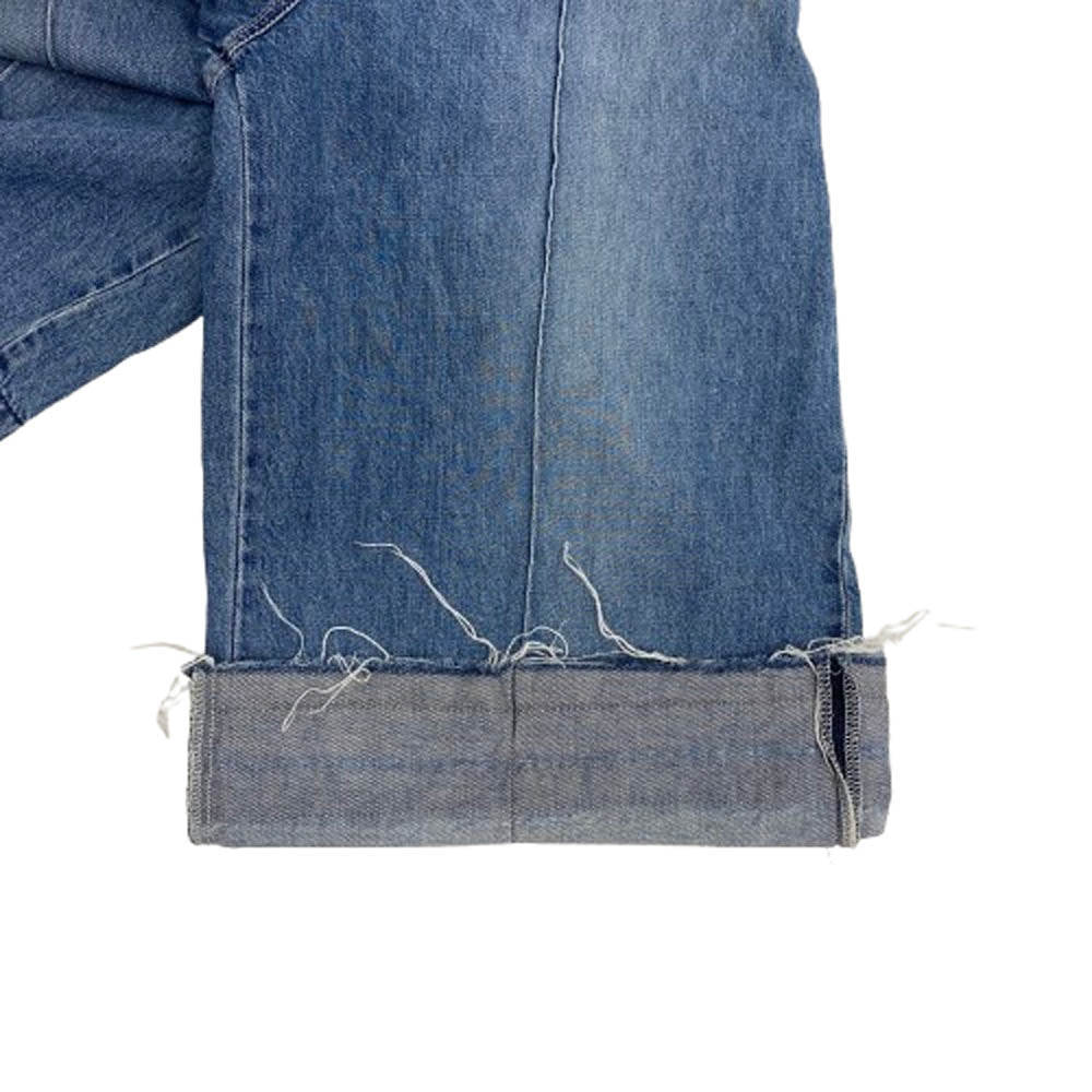 Sacai サカイ 18SS 18-03609 カットオフ デニム ショーツ ワイド パンツ インディゴブルー系 1【中古】