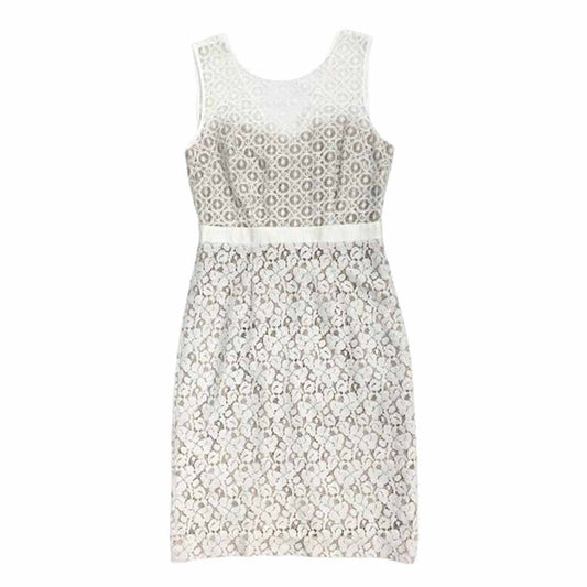 ビーシービージーマックスアズリア ALICE ノースリーブ レース ワンピース ホワイト系 4【美品】【中古】