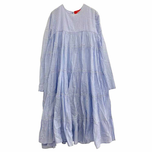 Merlette マーレット ESSAOUIRA ロンハーマン 別注 ロング 長袖 ワンピース ライトブルー系 S【中古】