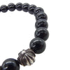 CHROME HEARTS クロムハーツ（原本無） 8mm BEAD クロスボール ビーズ ブレスレット ブラック系【中古】
