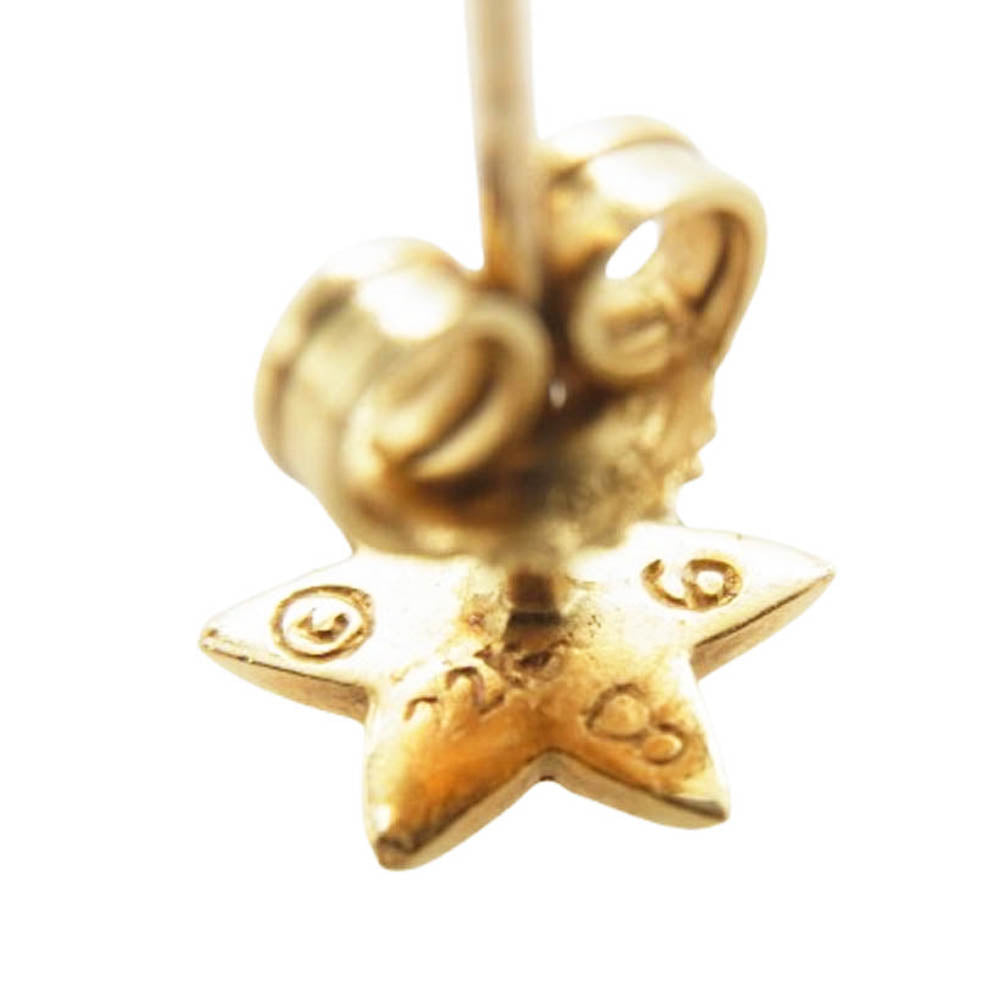 CHROME HEARTS クロムハーツ（原本有） 22K CO STAR DMND スター スタッド 1ダイヤ ゴールド ピアス ゴールド系【中古】