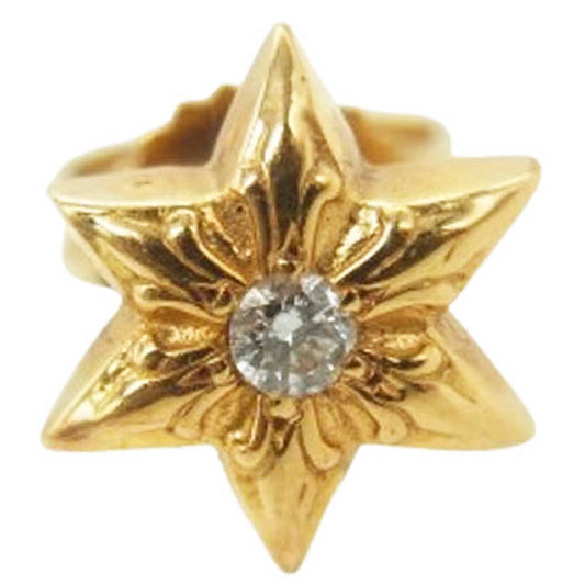 CHROME HEARTS クロムハーツ（原本無） 22K CO STAR DMND スター スタッド 1ダイヤ ゴールド ピアス ゴールド系【中古】