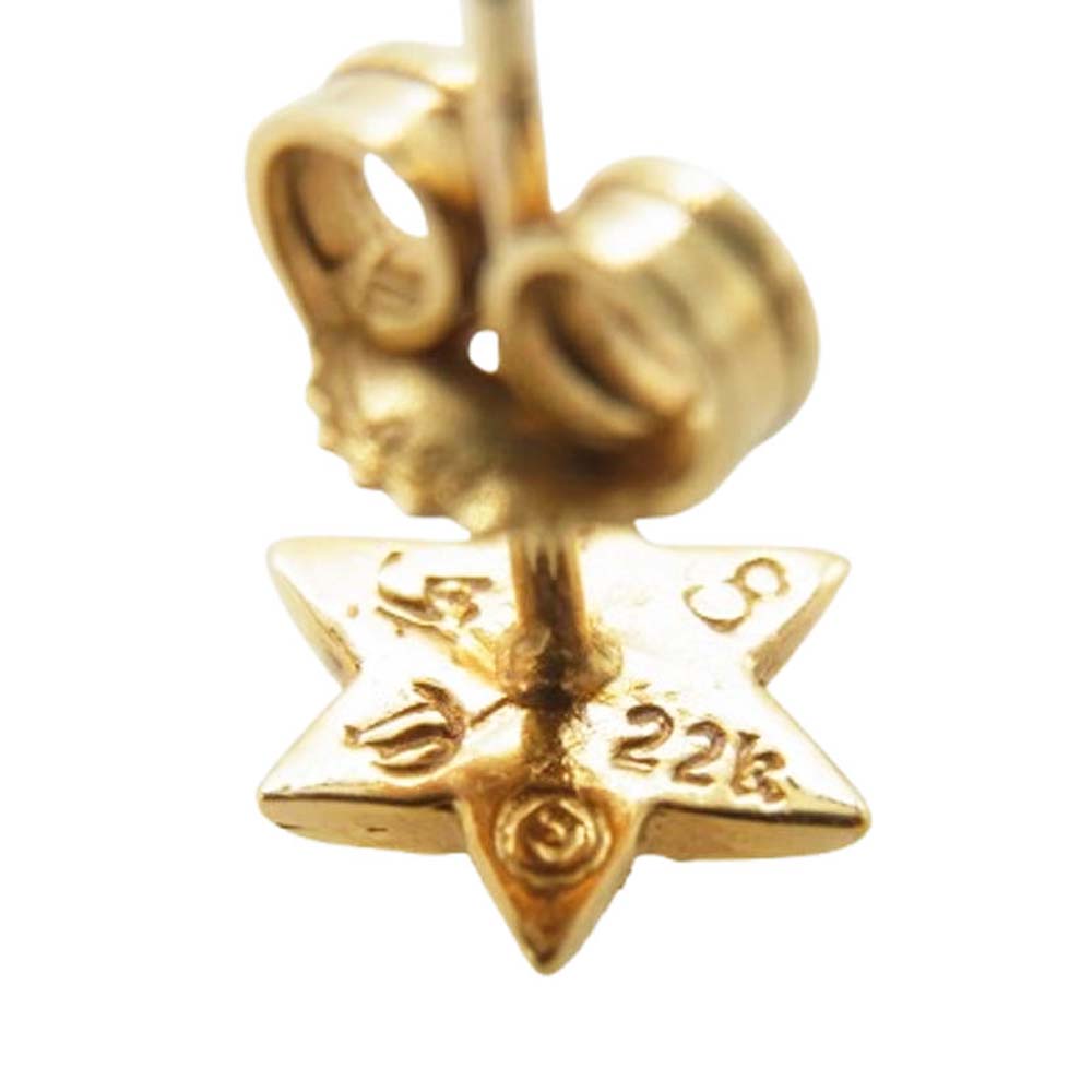 CHROME HEARTS クロムハーツ（原本無） 22K CO STAR DMND スター スタッド 1ダイヤ ゴールド ピアス ゴールド系【中古】