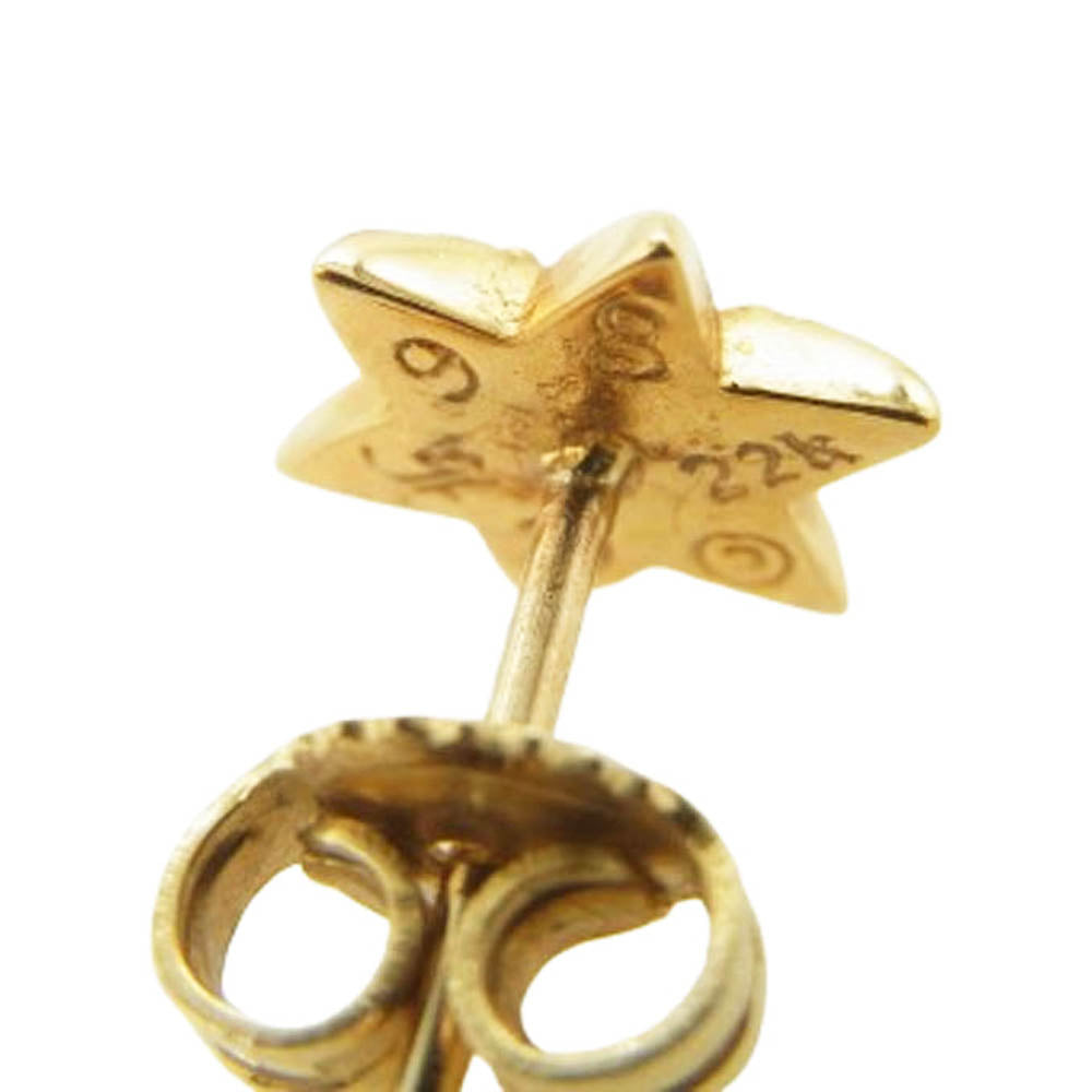 CHROME HEARTS クロムハーツ（原本無） 22K CO STAR DMND スター スタッド 1ダイヤ ゴールド ピアス ゴールド系【中古】