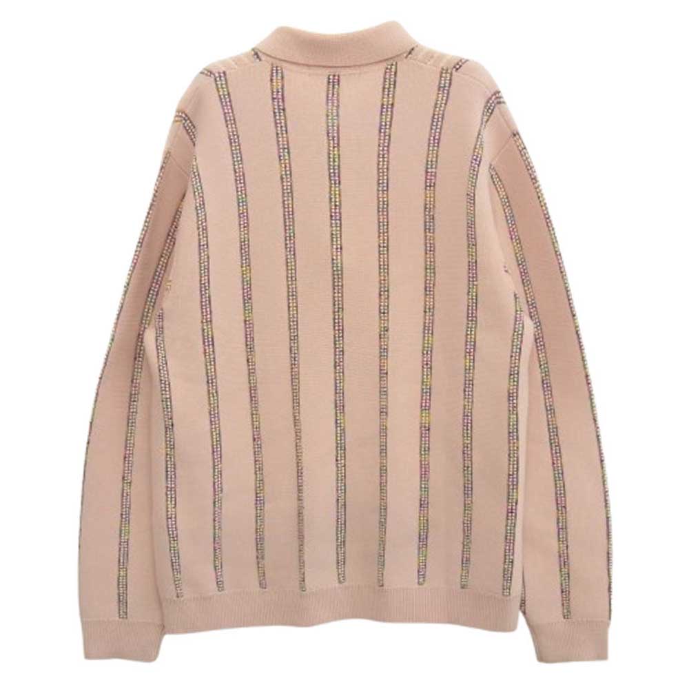 Supreme シュプリーム 24AW RN101837 Speckle Stripe Zip Up Cardigan ジップアップ 長袖 カーディガン ピンク系 M【中古】