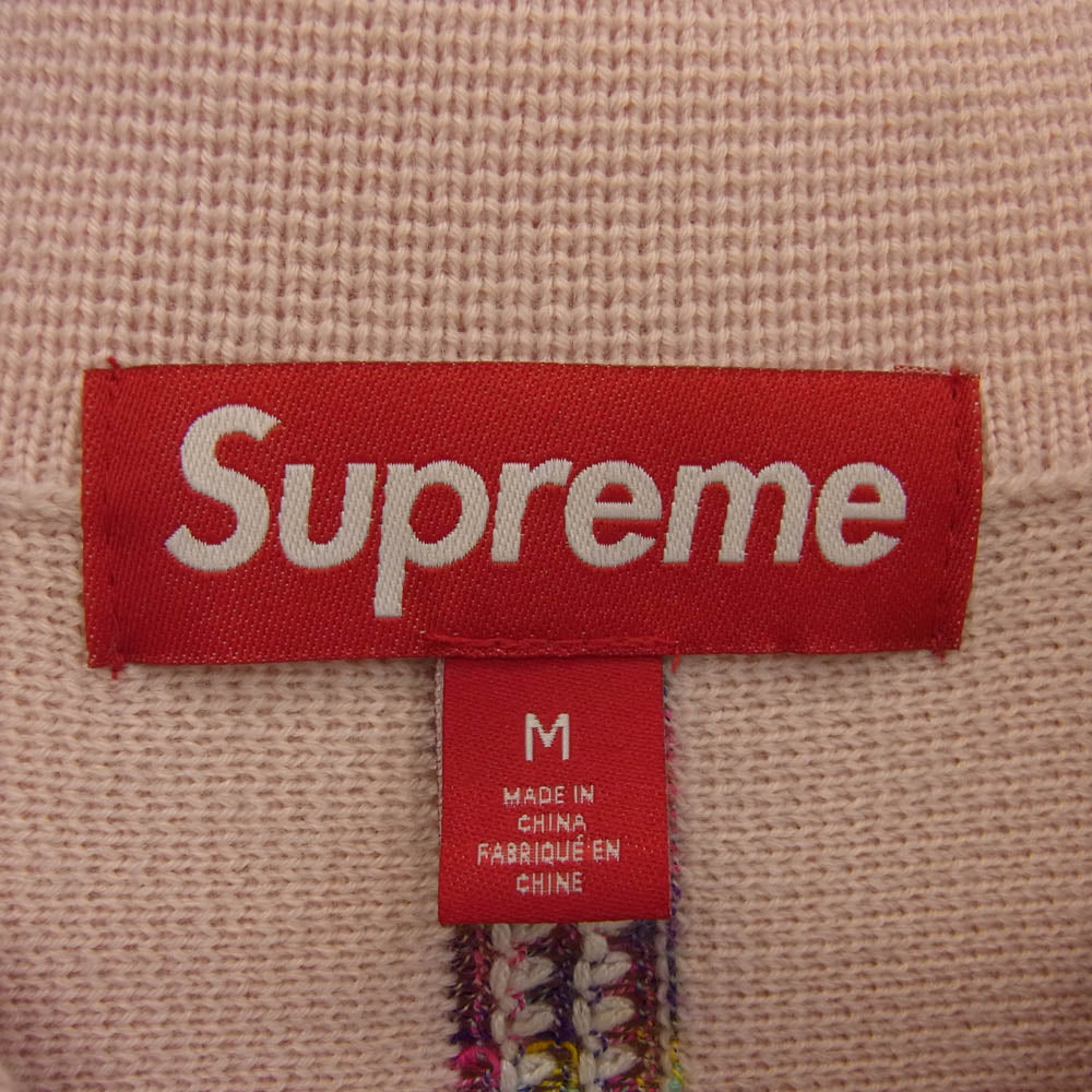 Supreme シュプリーム 24AW RN101837 Speckle Stripe Zip Up Cardigan ジップアップ 長袖 カーディガン ピンク系 M【中古】