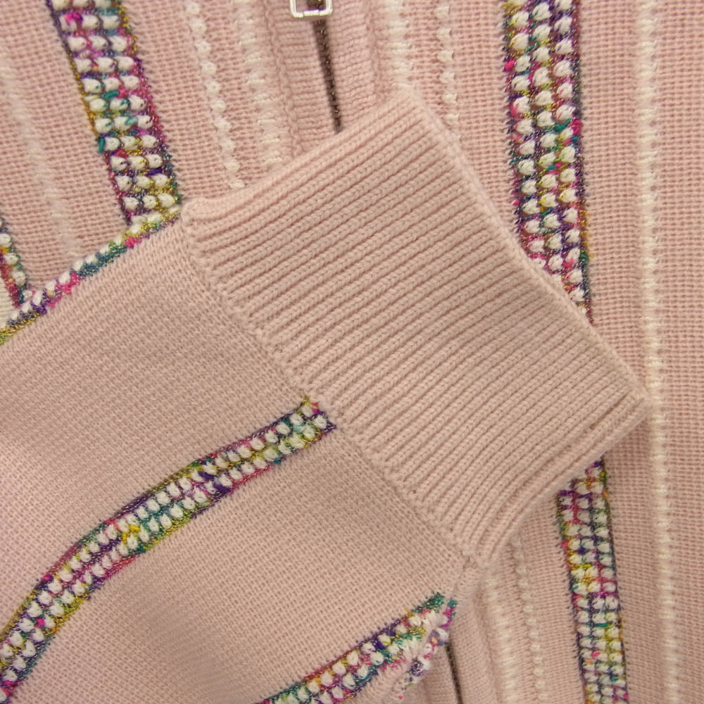 Supreme シュプリーム 24AW RN101837 Speckle Stripe Zip Up Cardigan ジップアップ 長袖 カーディガン ピンク系 M【中古】