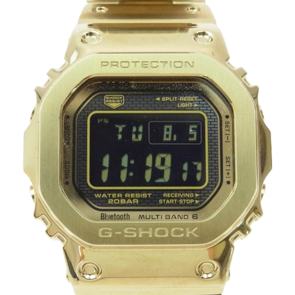 G-SHOCK ジーショック GMW-B5000GD-9JF フルメタル Bluetooth対応 ソーラー クォーツ 反転液晶 ゴールド ゴールド系【中古】