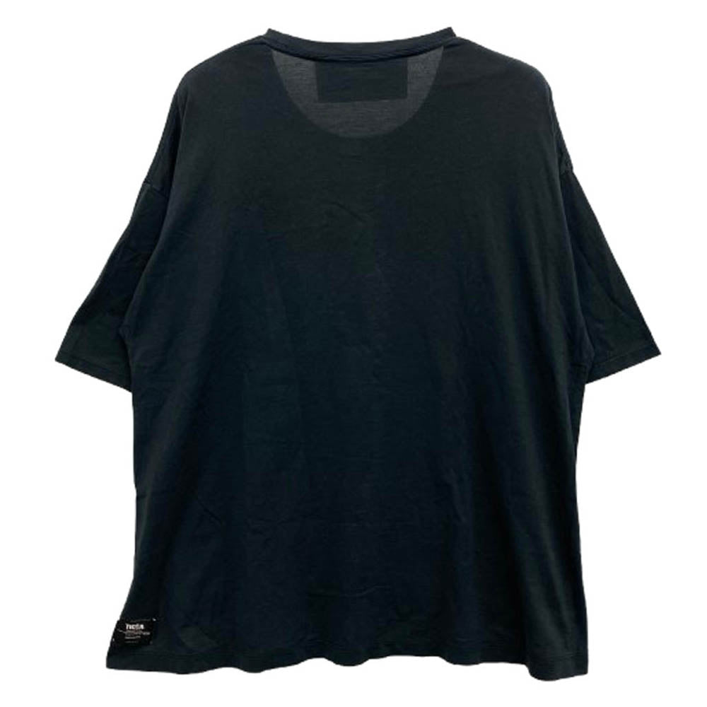 ティッカ TBKS-741 ロゴ クルーネック カットソー コットン 半袖 Tシャツ ネイビー系 F【中古】