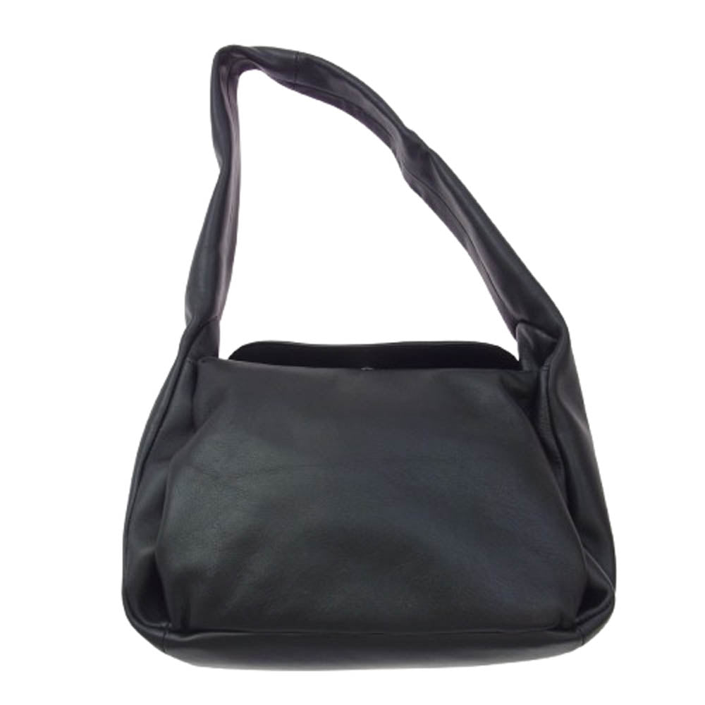 ヤーカ Y2306FRB17 real leather tuck design hand ＆ tote bag リアル レザー タック デザイン ハンド 牛革 トート バッグ ブラック系 free【美品】【中古】