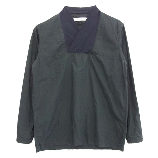 アシードンクラウド 310151605 コットン プルオーバー 長袖 シャツ ネイビー系 ブルーブラック系 M【中古】