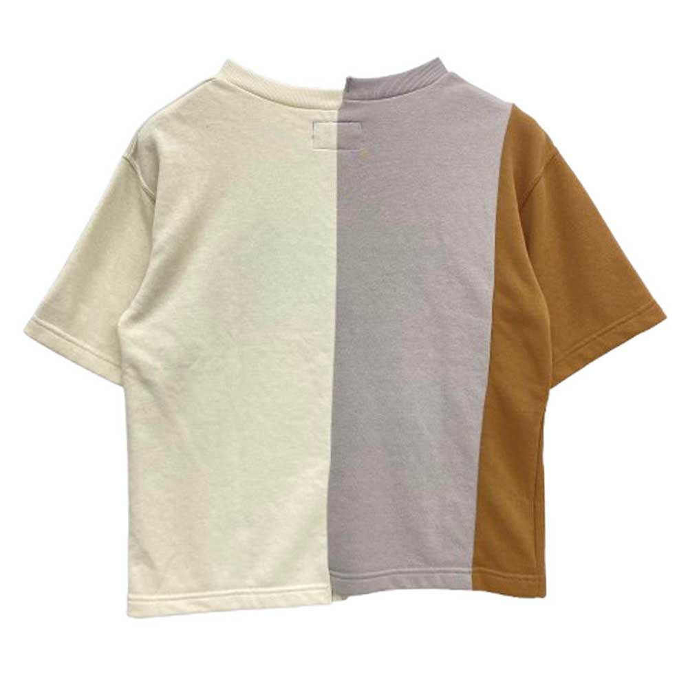 THE NORTH FACE ノースフェイス NT3221N PURPLE LABEL Asymmetry Logo Tee アシメ ロゴ 半袖 Tシャツ ◆アシンメトリー クレイジーカラー ロゴ Tシャツ マルチカラー系 WS【中古】