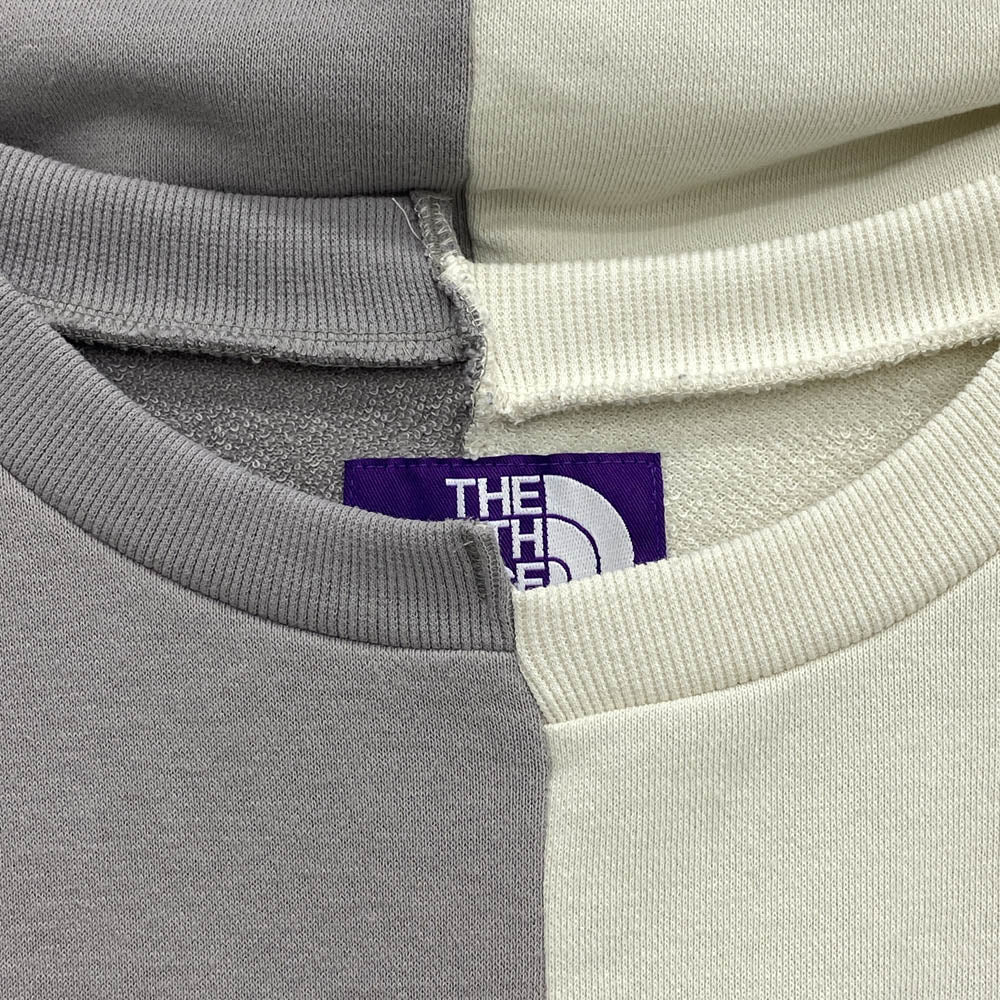 THE NORTH FACE ノースフェイス NT3221N PURPLE LABEL Asymmetry Logo Tee アシメ ロゴ 半袖 Tシャツ ◆アシンメトリー クレイジーカラー ロゴ Tシャツ マルチカラー系 WS【中古】