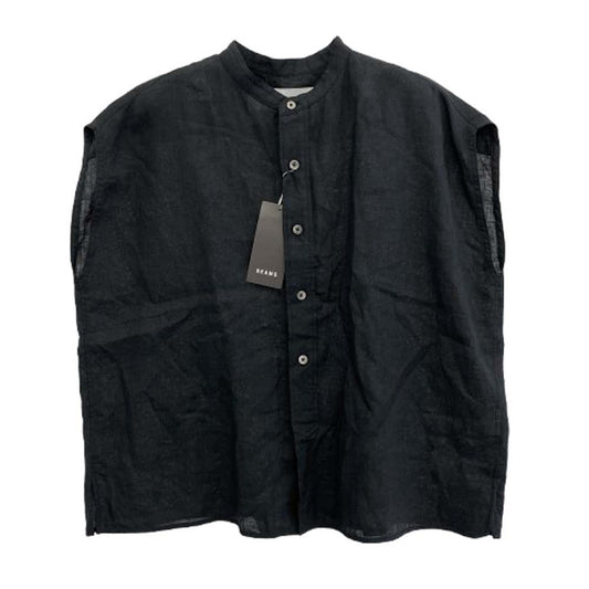 ティッカ TBCS-303 フレンチ ノースリーブ シャツ ブラック系 F【中古】