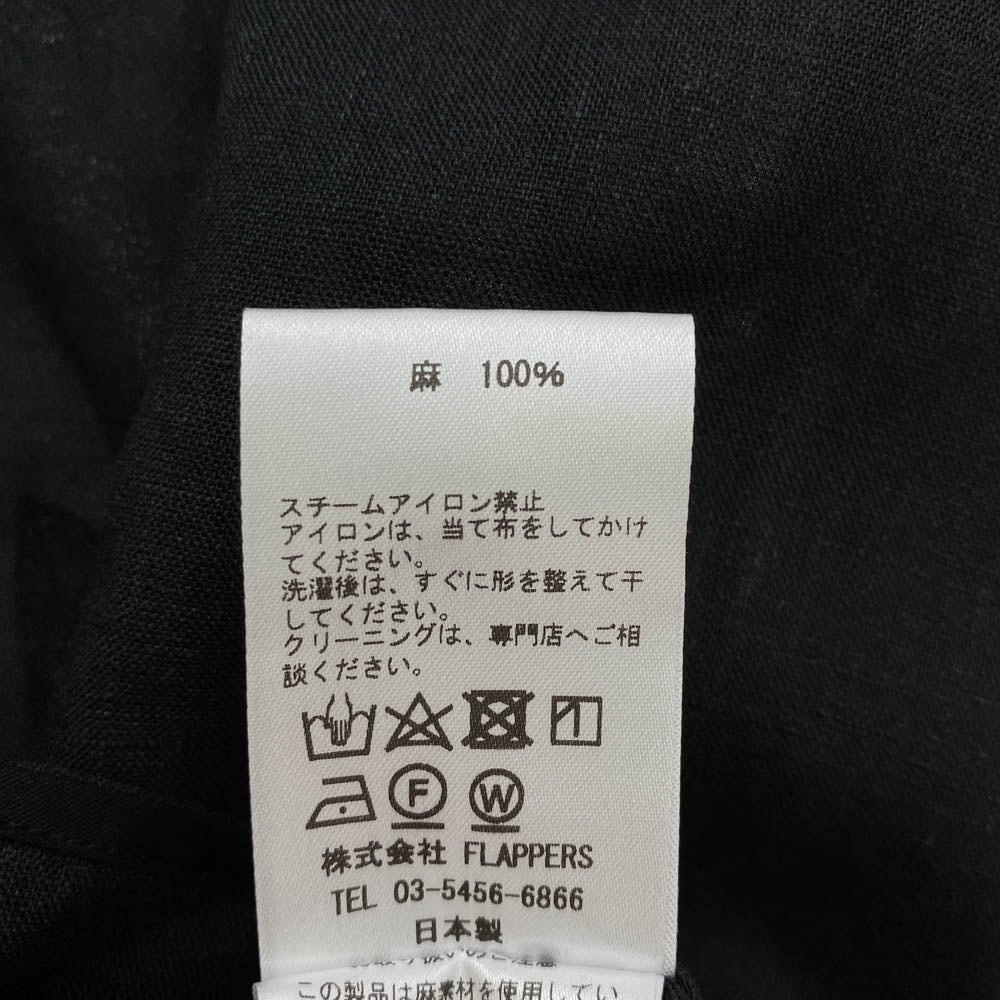 ティッカ TBCS-303 フレンチ ノースリーブ シャツ ブラック系 F【中古】