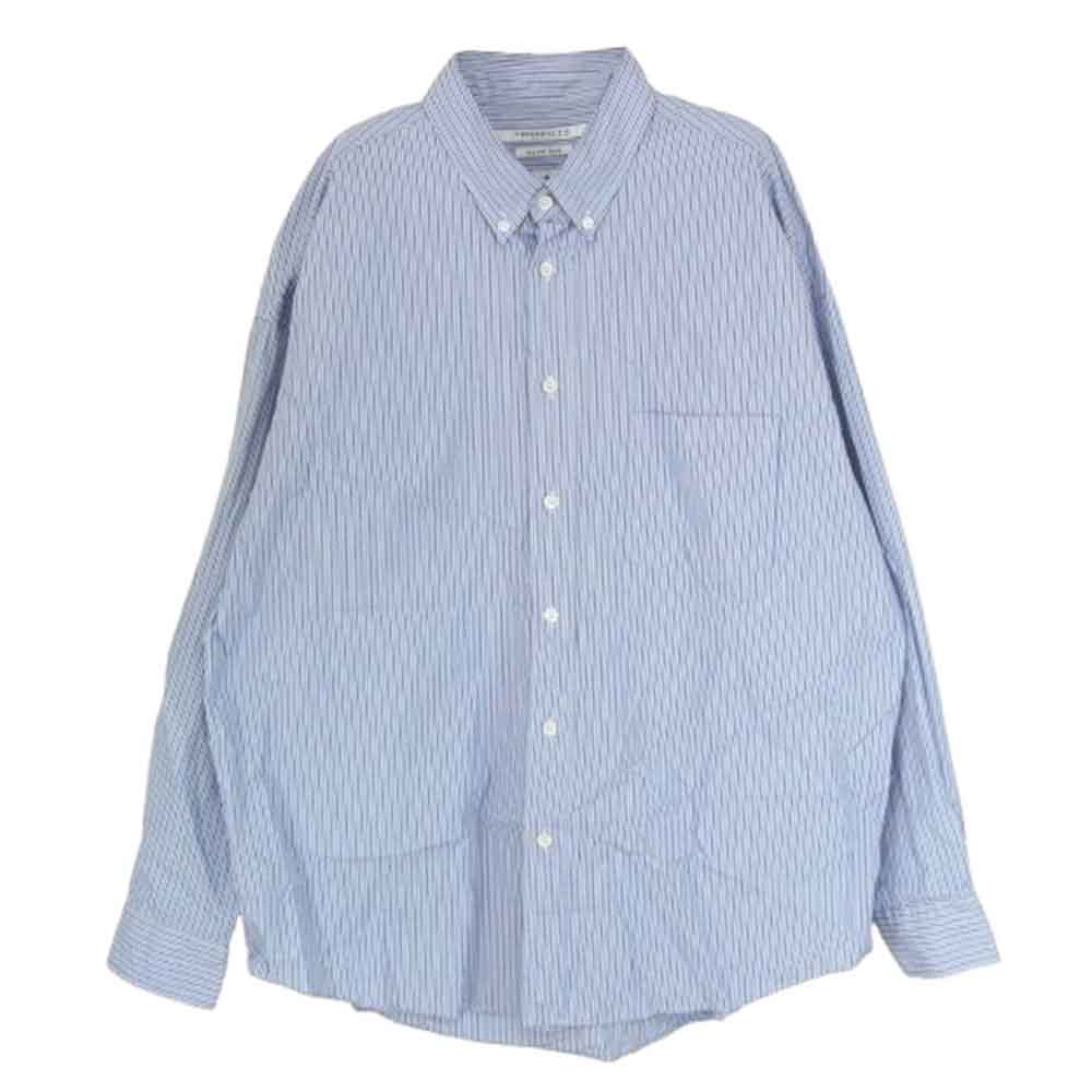 トライセクト Journal Standard ジャーナルスタンダード ボタンダウン ストライプ 長袖 シャツ ブルー系 M【中古】