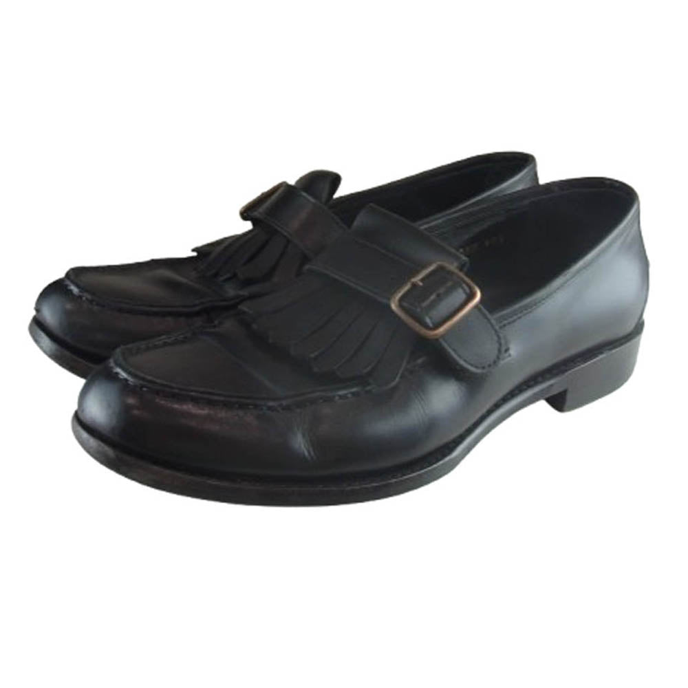 SHIPS シップス Lo spago  ロスパーゴ キルトタッセル モンク レザー シューズ ブラック系 40.5【中古】