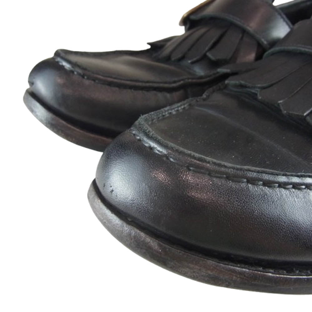 SHIPS シップス Lo spago  ロスパーゴ キルトタッセル モンク レザー シューズ ブラック系 40.5【中古】