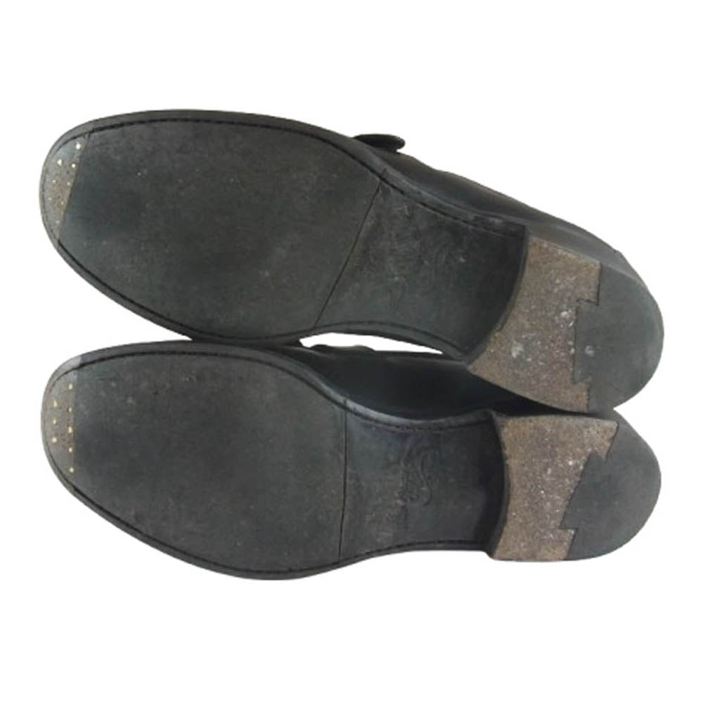 SHIPS シップス Lo spago  ロスパーゴ キルトタッセル モンク レザー シューズ ブラック系 40.5【中古】