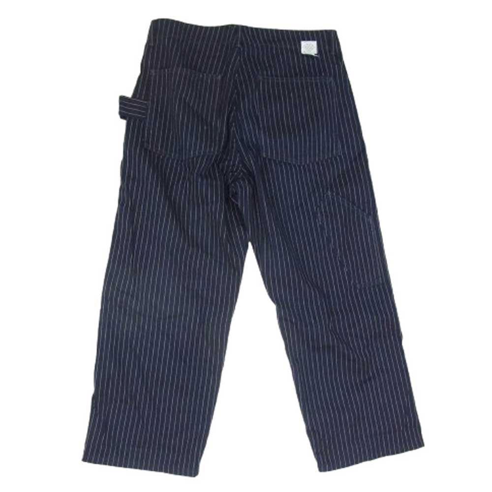 POST OVERALLS ポストオーバーオールズ 3301-IS Mainter Pants IS Gangster stripe indigo ウォバッシュ ペインター パンツ ネイビー系 M【中古】