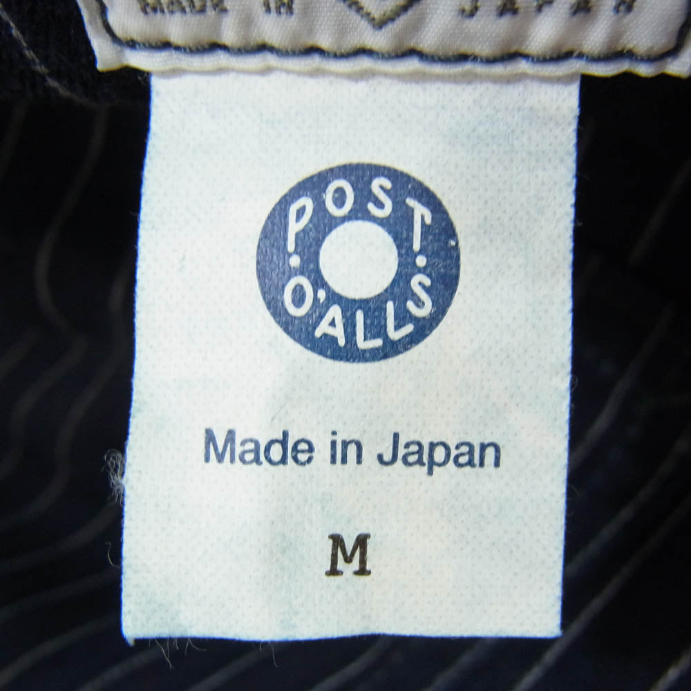 POST OVERALLS ポストオーバーオールズ 3301-IS Mainter Pants IS Gangster stripe indigo ウォバッシュ ペインター パンツ ネイビー系 M【中古】