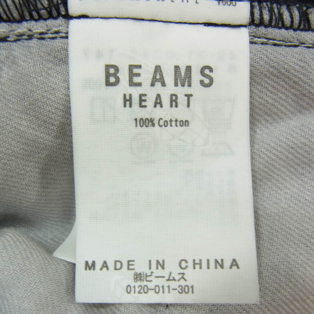 BEAMS ビームス 42-21-0046-147 HEART ブラスト ワイド ストレート デニム ブラック系 M【中古】