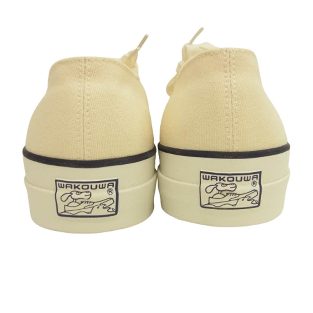ANATOMICA アナトミカ × WAKOUWA ワクワ LOW CUT COTTON OFF WHITE×WHITE SOLE ローカット スニーカー オフホワイト オフホワイト系 25.5cm【極上美品】【中古】