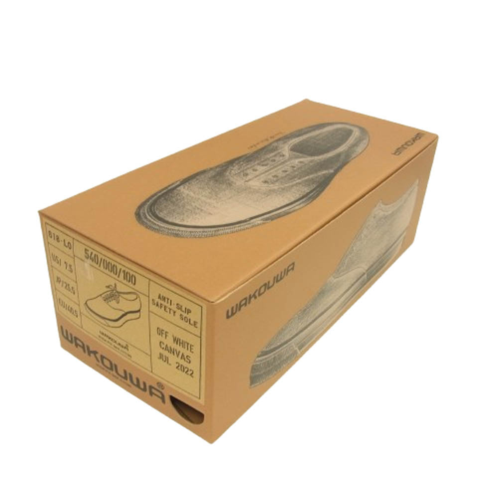 ANATOMICA アナトミカ × WAKOUWA ワクワ LOW CUT COTTON OFF WHITE×WHITE SOLE ローカット スニーカー オフホワイト オフホワイト系 25.5cm【極上美品】【中古】