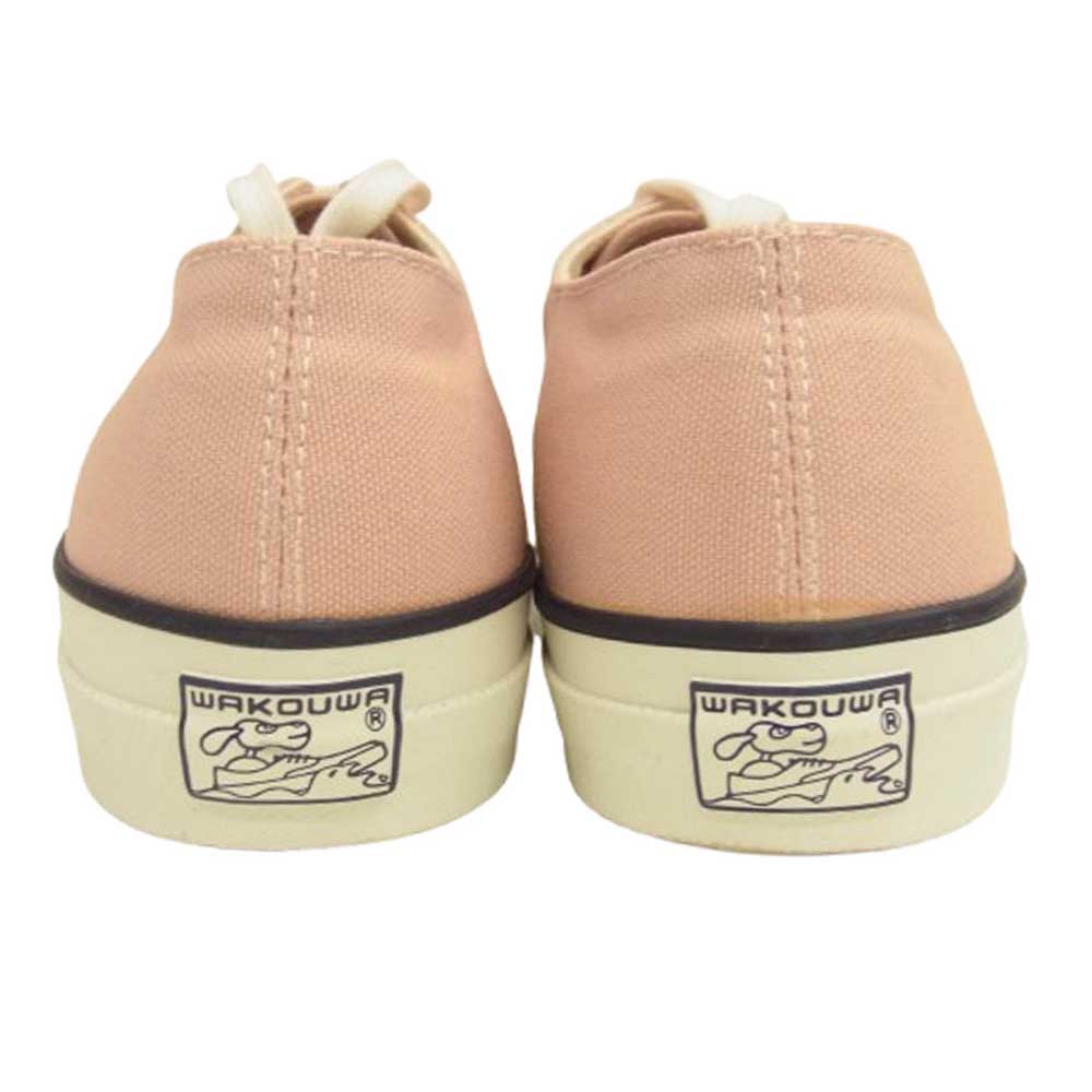ANATOMICA アナトミカ × WAKOUWA ワクワ LOW CUT COTTON PINK×WHITESOLE ローカット コットン スニーカー ピンク ピンク系 7.5【極上美品】【中古】