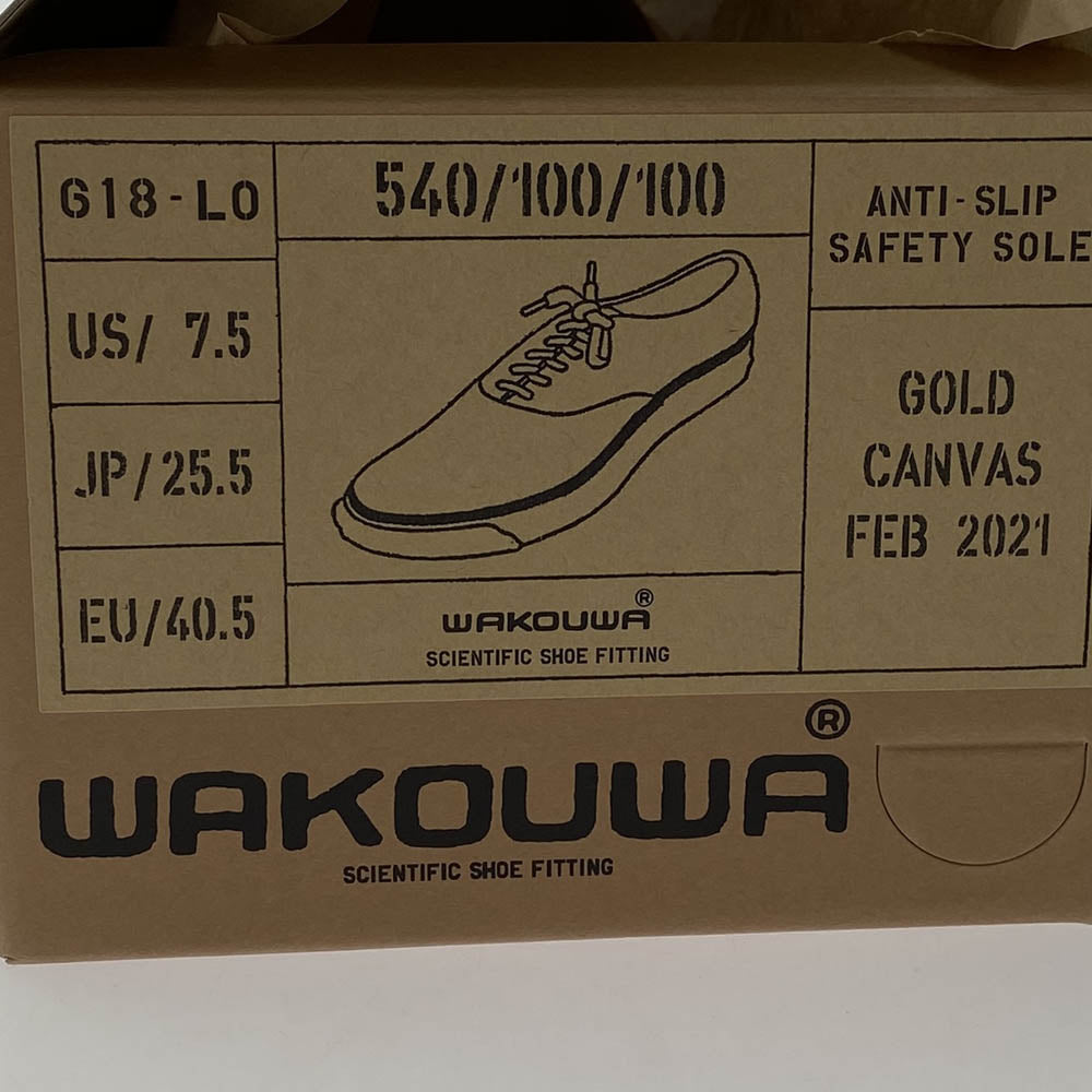 ANATOMICA アナトミカ × WAKOUWA ワクワ LOW CUTCOTTON YELLOW×WHITE SOLE ローカット コットン スニーカー イエロー イエロー系 7.5【新古品】【未使用】【中古】