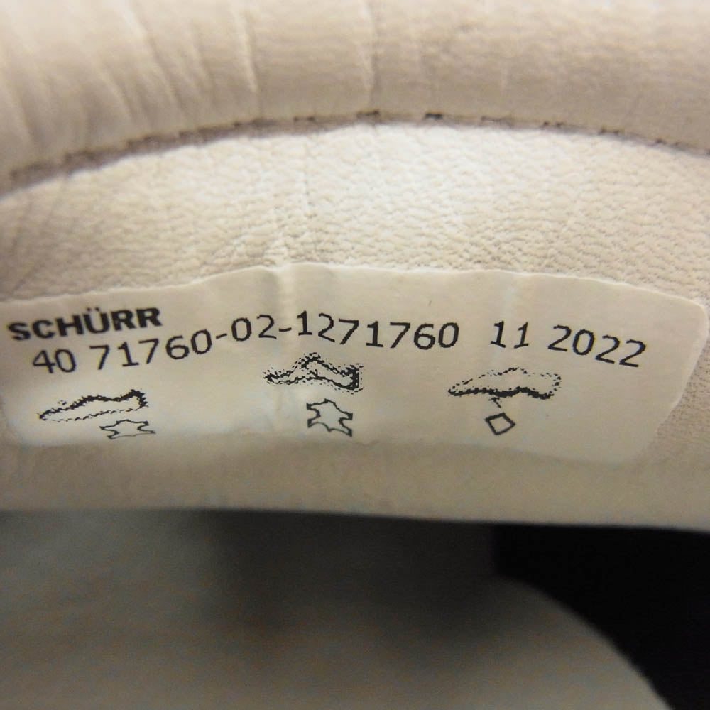 ディアザムラーソロ × Schwarzenbacher 1760 BW GYM SHOES レザー シューズ スニーカー ブラック系 40【新古品】【未使用】【中古】