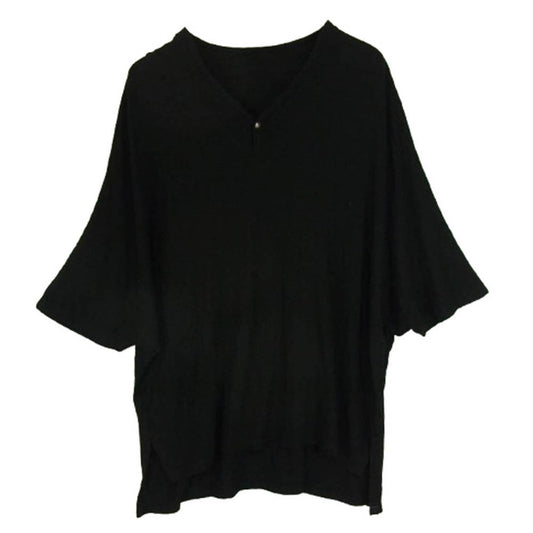 キリュウキリュウ KR-HT03-053 Dolman Henry Neck T-Shirt ドルマン ヘンリーネック Tシャツ カットソー ブラック系 S【中古】
