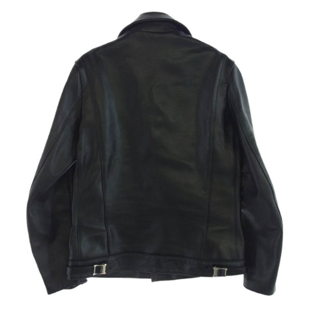 トリプルシックスレザーウェア LJM-8 FRONT FLAP LEATHER JACKET フロント フラップ レザー ジャケット ブラック系 38【美品】【中古】