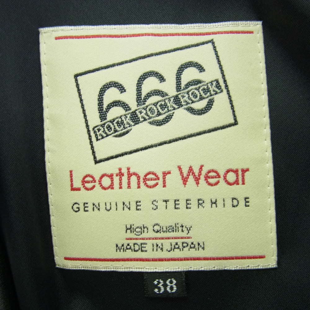 トリプルシックスレザーウェア LJM-8 FRONT FLAP LEATHER JACKET フロント フラップ レザー ジャケット ブラック系 38【美品】【中古】