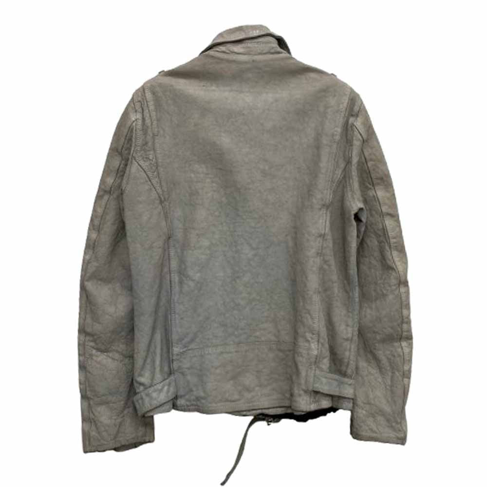 ISAMUKATAYAMA BACKLASH イサムカタヤマバックラッシュ 1927-06 JAPAN CALF NATURAL DYED “GARMENT-WASH” DOUBLE RIDERS ジャパンカーフ 製品洗い ダブルライダース ホワイト系 L 3【中古】