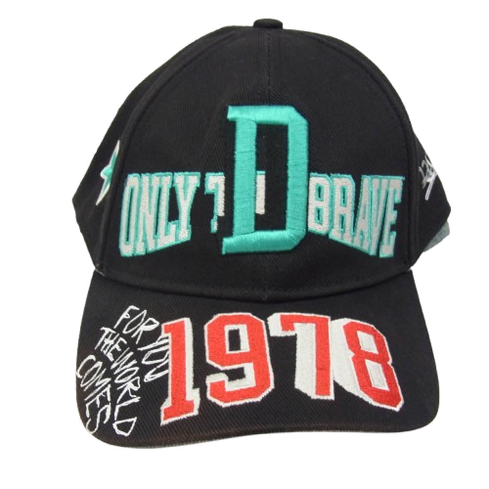 DIESEL ディーゼル RN93243-CA25594 BASEBALL CAP 刺繍 ロゴ ベースボール キャップ 帽子 ブラック系【中古】