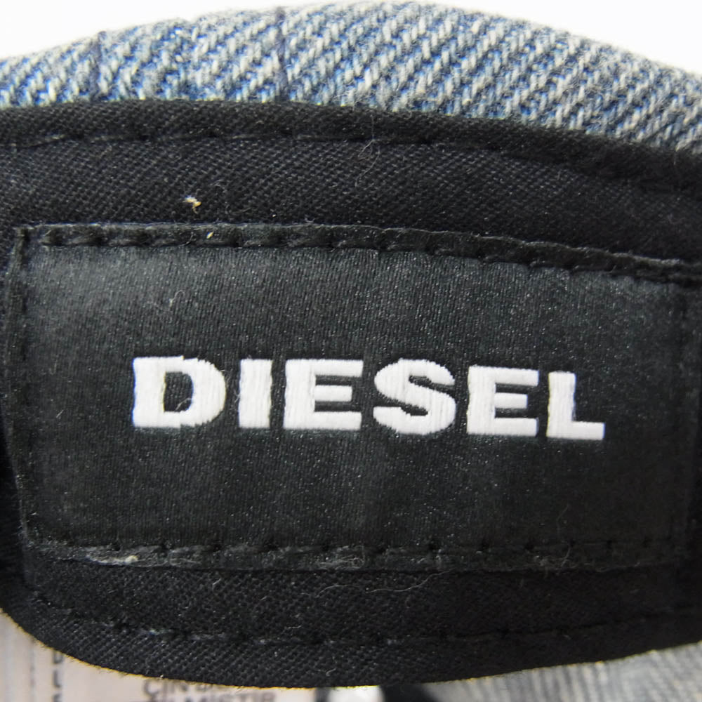 DIESEL ディーゼル RN93243-CA25594 BASEBALL CAP 刺繍 ロゴ ベースボール キャップ 帽子 ブラック系【中古】