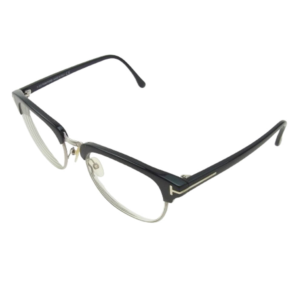 TOM FORD トムフォード TF248 度入り HENRY ヘンリー アイウェア 眼鏡 フレーム：シルバー、ブラック系 51□20　145【中古】