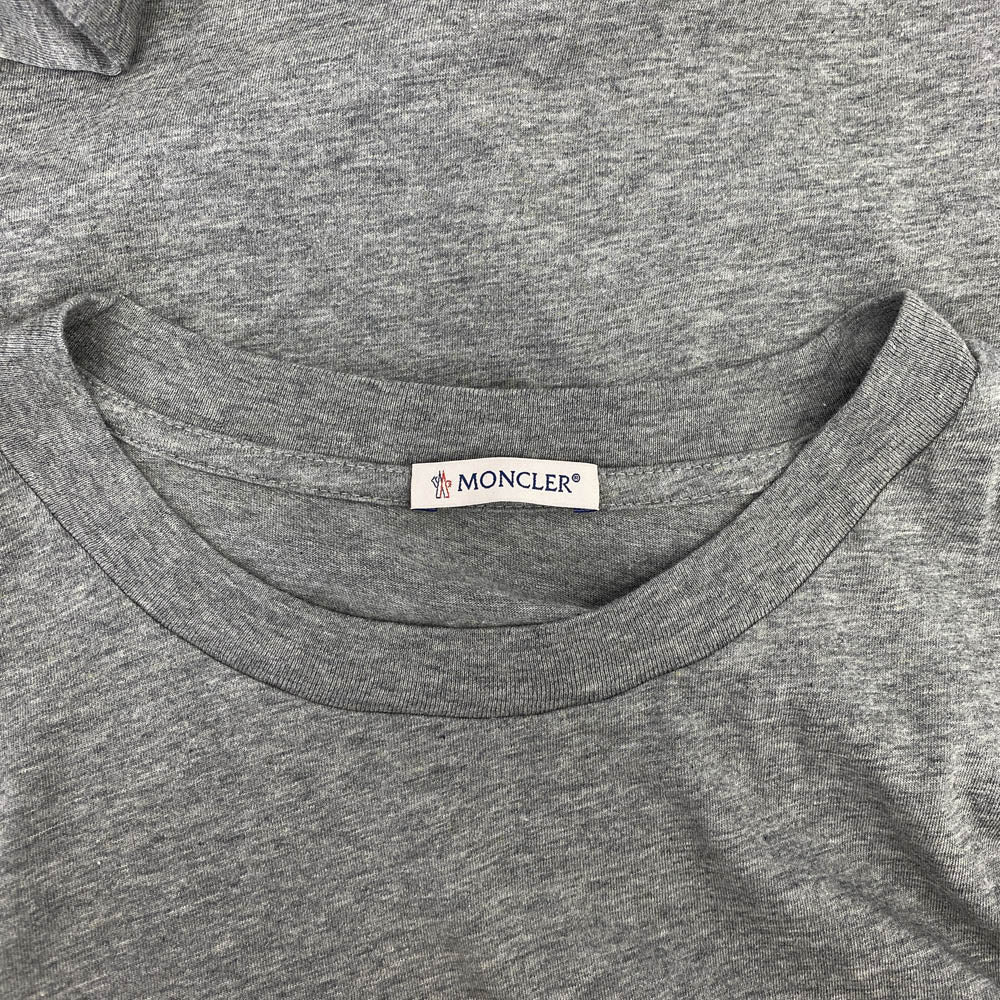 MONCLER モンクレール 25SS K20918C00033 829H8 モンクレールジャパンタグ SS TSHIRT 3 PACK ワッペン付 Tシャツ 半袖カットソー グレー系 XL【極上美品】【中古】