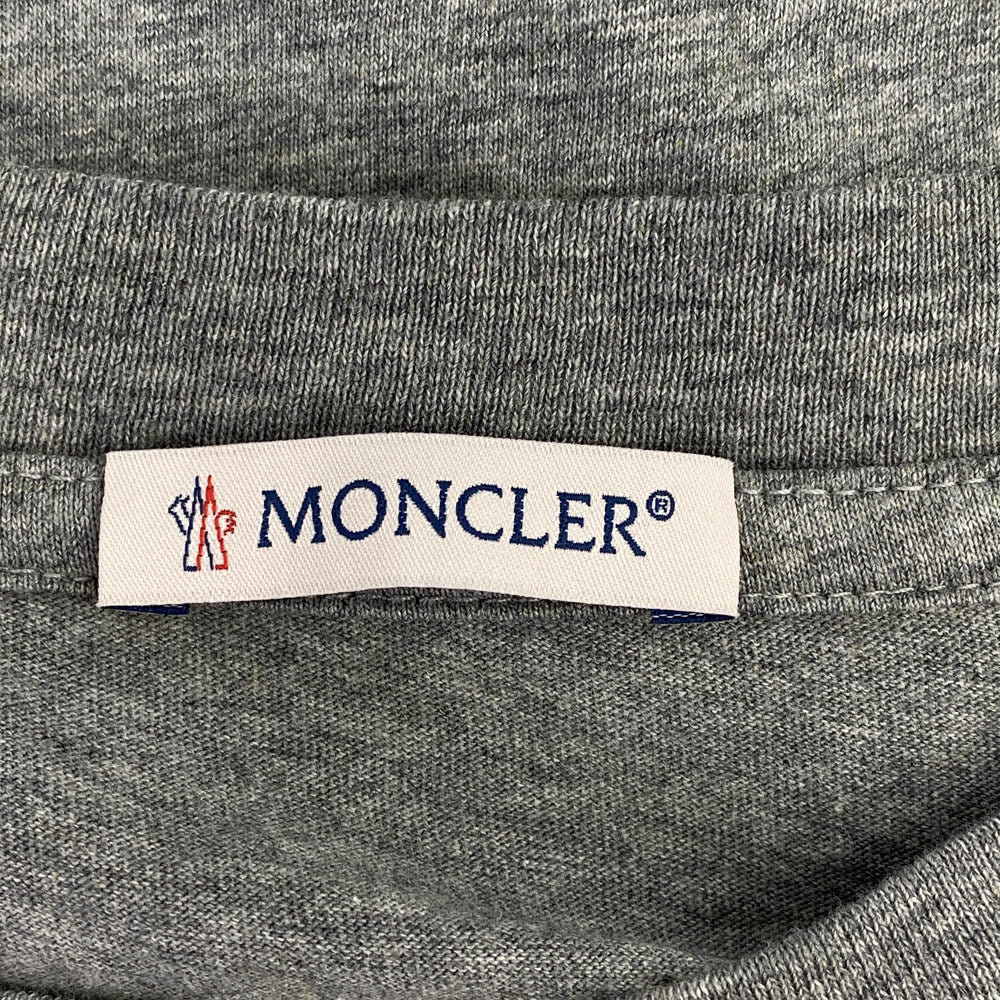 MONCLER モンクレール 25SS K20918C00033 829H8 モンクレールジャパンタグ SS TSHIRT 3 PACK ワッペン付 Tシャツ 半袖カットソー グレー系 XL【極上美品】【中古】