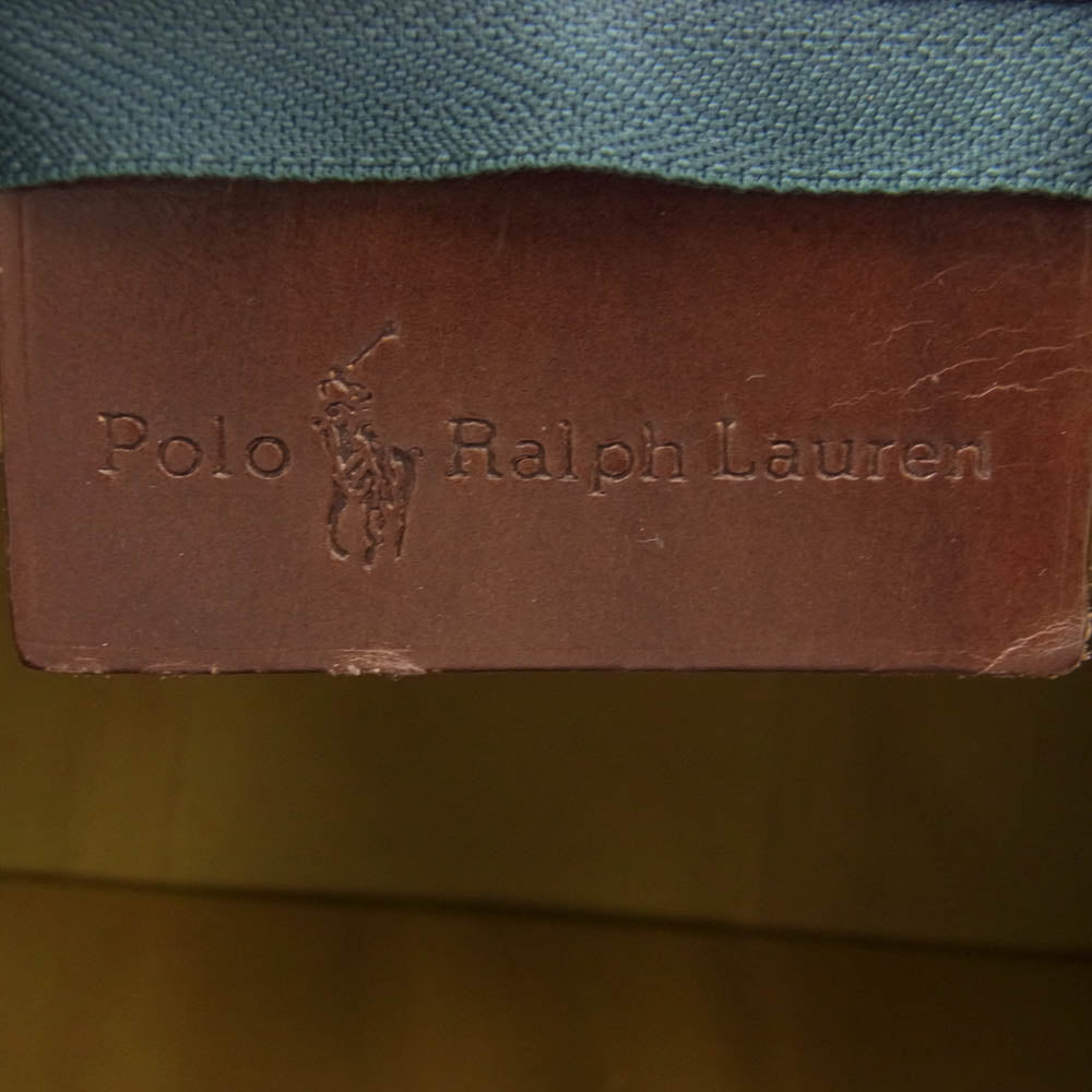 POLO RALPH LAUREN ポロ・ラルフローレン 2WAY チェック ショルダーバッグ ボストンバッグ グリーン系 ブラウン系【中古】