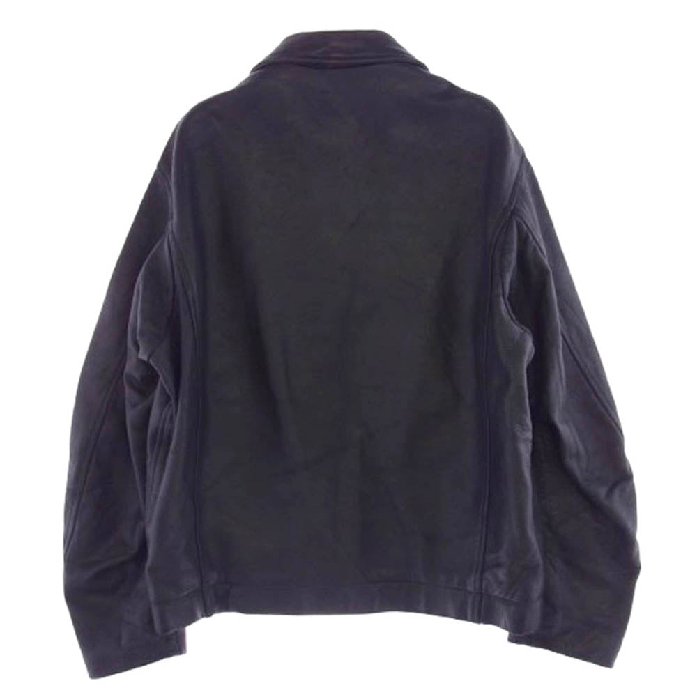 ヴィンテージ フランス空軍 80s パイロット レザー ジャケット ブラック系【中古】