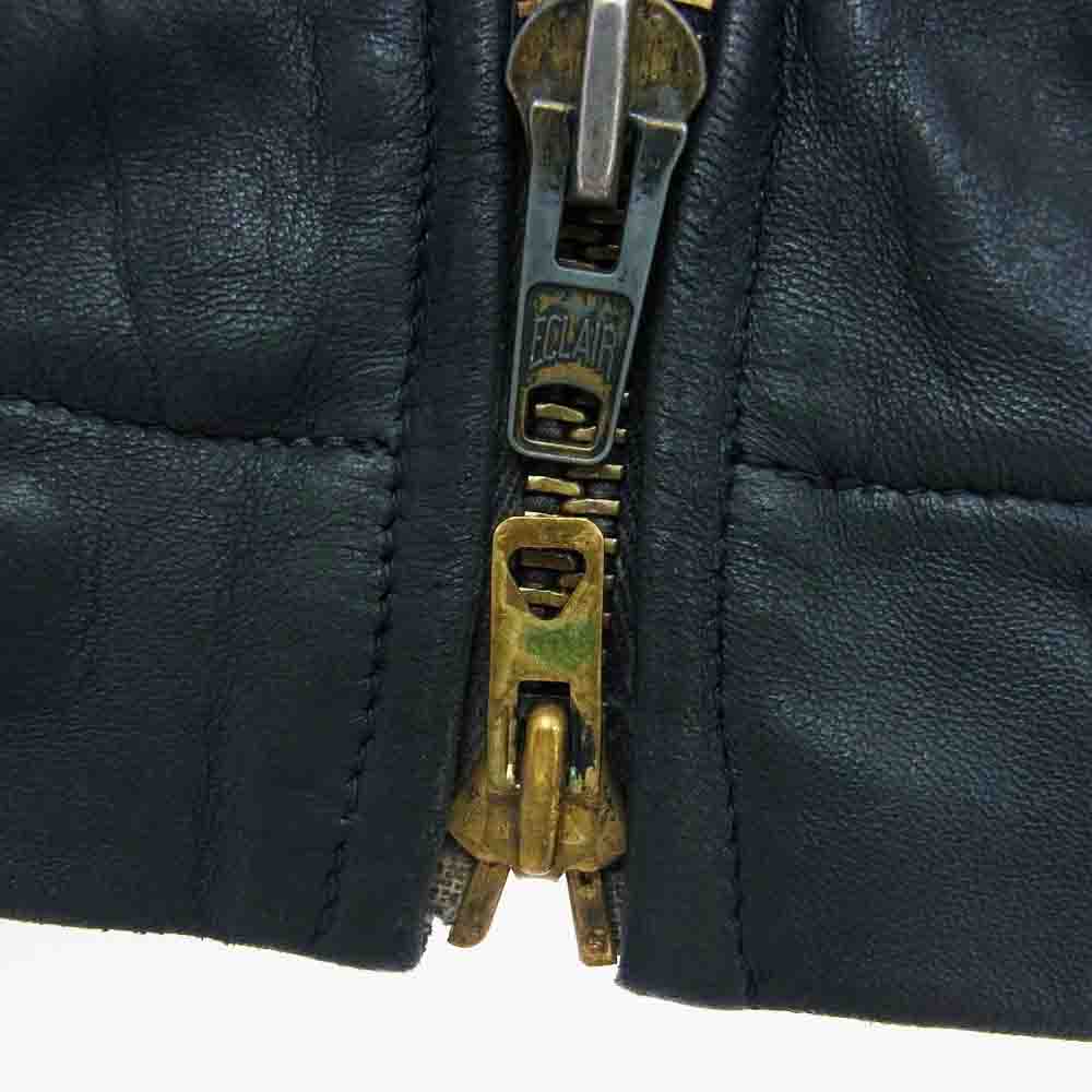 ヴィンテージ フランス空軍 80s パイロット レザー ジャケット ブラック系【中古】