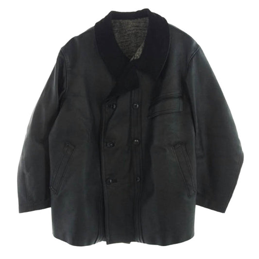 ヴィンテージ 60s～70s le kleber社製 CORBUSIER JACKET コルビジェ レザー ジャケット ブラック系 サイズ表記不明【中古】