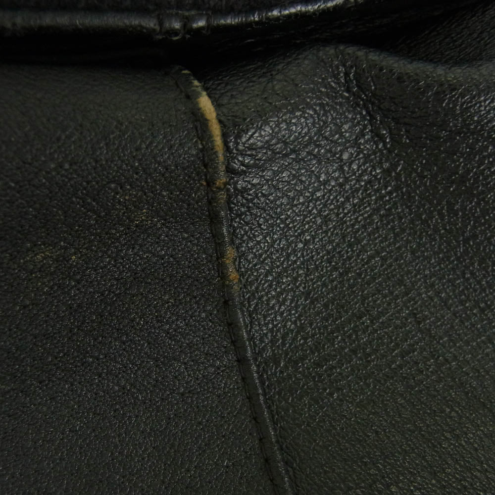 ヴィンテージ 60s～70s le kleber社製 CORBUSIER JACKET コルビジェ レザー ジャケット ブラック系 サイズ表記不明【中古】