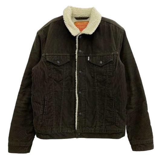Levi's リーバイス CW-2118 コーデュロイ 裏ボア ジャケット オリーブ系 M【中古】