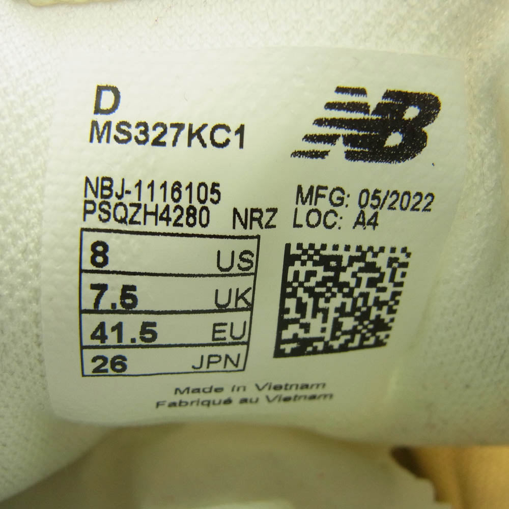 NEW BALANCE ニューバランス MS327KC1 スエード ローカット スニーカー オフホワイト系 26cm【中古】
